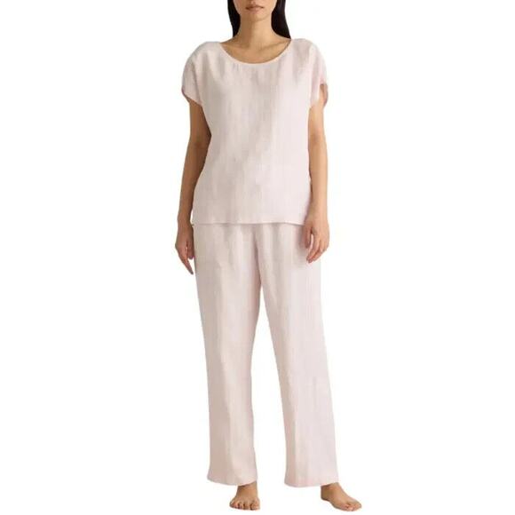 Quince Other - Quince 100% European Linen Pajama Set Pale Pink 2-Piece PJ Lot Women's Size XS